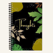 Botanical Thoughts Notebook | Leaf Journal ノートブック (正面)