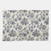 Botanical Toile | Hydrangea & Sea Holly キッチンタオル (横)