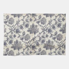 Botanical Toile | Hydrangea & Sea Holly キッチンタオル