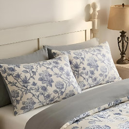 Botanical Toile | Hydrangea & Sea Holly 枕カバー