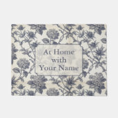 Botanical Toile | Hydrangea & Sea Holly Custom ドアマット (正面)