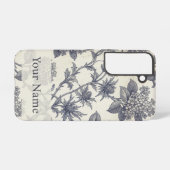 Botanical Toile | Hydrangea & Sea Holly Custom Samsung Galaxyケース (裏面横)