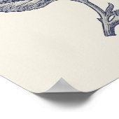 Botanical Toile | Hydrangea Vignette ポスター (角)