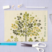 Botanical Tree To From Handmade with gift 薄葉紙 (クラフト)