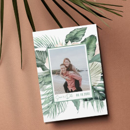 Botanical Tropical結婚の写真Save The Date セーブザデート