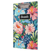 Botanical Tropical Summer Flowers Pattern Floral クリップボード (左)