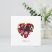 Botanical Valentine’s Day Card – Floral Heart with カード (スタンド正面)