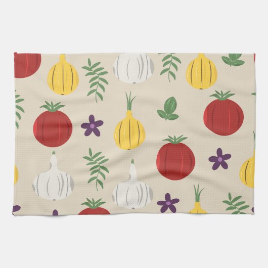 Botanical Vegetable Kitchen Towel キッチンタオル (横)