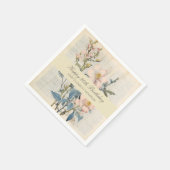 Botanical Vintaqe Wildflower 90th Birthday スタンダードカクテルナプキン (角)