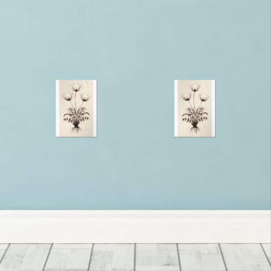 Botanical Wall Art for Living Room (ウッドフロア)