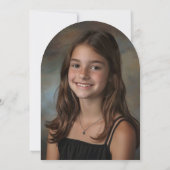 Botanical Watercolor Bar Bat Mitzvah Arch Photo 招待状 (裏面)