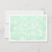 Botanical Watercolor Branches Leaves Monogram ノートカード (裏面)