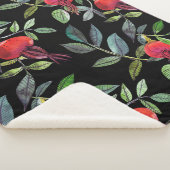 Botanical watercolor drawing dogrose pattern. Brig シェルパブランケット (3/4)