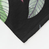 Botanical watercolor drawing dogrose pattern. Brig フリースブランケット (角)