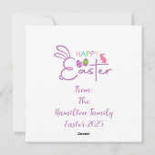 Botanical Watercolor Easter Egg with Modern Gold  シーズンカード (裏面)