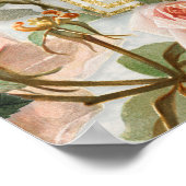 Botanical Watercolor Floral Welcome Baby Shower ポスター (角)