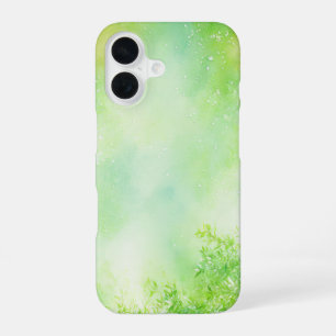 Botanical Watercolor Fresh Foliage Phone Case iPhone 16ケース