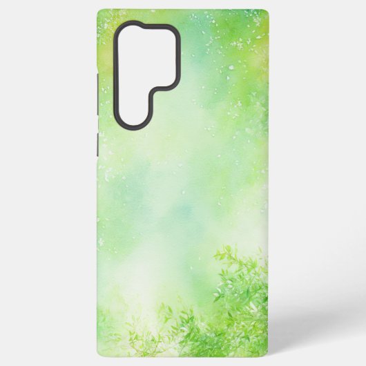 Botanical Watercolor Fresh Foliage Phone Case Samsung Galaxyケース (裏面)