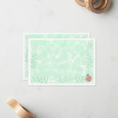 Botanical Watercolor Ladybug Blank   ノートカード (正面/裏面インサイチュ)