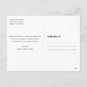 Botanical Watercolor Merry Christmas シーズンポストカード (裏面)