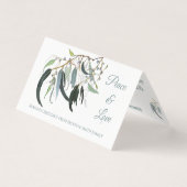 Botanical Watercolor Peace Love Christmas Card (正面)