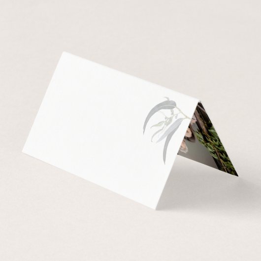 Botanical Watercolor Peace Love Christmas Card (裏面)