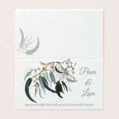Botanical Watercolor Peace Love Christmas Card (外部フラット)