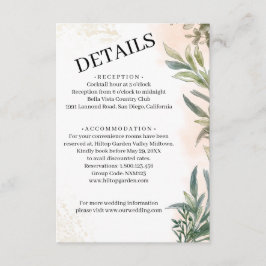 Botanical Watercolor Wedding Enclosure Card  エンクロージャーカード