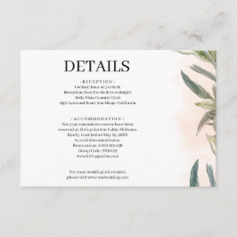 Botanical Watercolor Wedding Enclosure Card  エンクロージャーカード