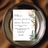 Botanical Watercolor Wedding Invitation  招待状