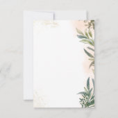 Botanical Watercolor Wedding RSVP Card  (裏面)