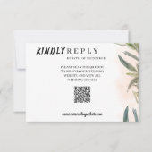 Botanical Watercolor Wedding RSVP Card  (正面)