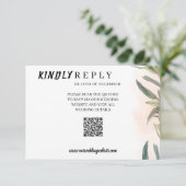 Botanical Watercolor Wedding RSVP Card  (スタンド正面)