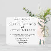 Botanical Watercolor Wedding Save the Date 招待状 (スタンド正面)