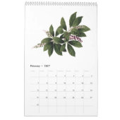 Botanical Watercolors Calendar 2026 カレンダー (2月 2027)