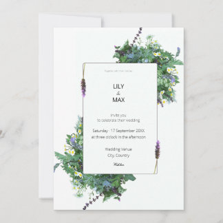 Botanical Wedding Invitation | Elegant Wildflower  招待状