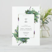 Botanical Wedding Invitation | Elegant Wildflower  招待状 (スタンド正面)