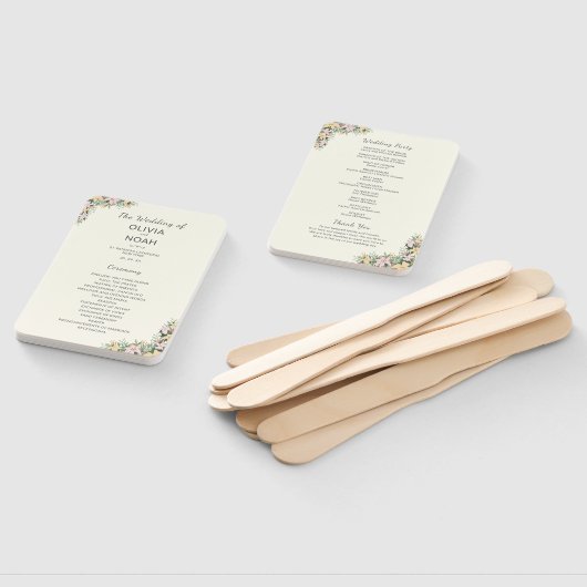 Botanical wedding program ハンドファン (組立なし)