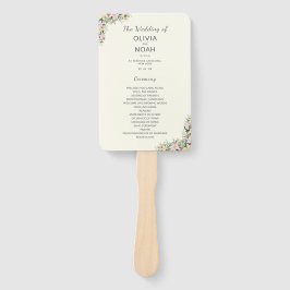 Botanical wedding program ハンドファン