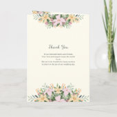 Botanical wedding program - boho folded card カード (裏面)
