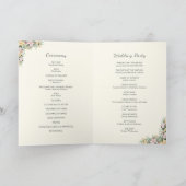 Botanical wedding program - boho folded card カード (内部)