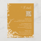 Botanical Wedding QR Code Details Amber エンクロージャーカード (正面)
