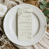 Botanical Wedding Reception Menu Sign メニュー