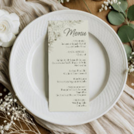 Botanical Wedding Reception Menu Sign メニュー