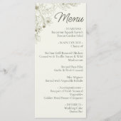 Botanical Wedding Reception Menu Sign メニュー (正面)