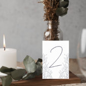 Botanical Wedding Reception Table Number Card テーブルナンバー