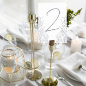 Botanical Wedding Reception Table Number Card テーブルナンバー