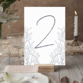 Botanical Wedding Reception Table Number Card テーブルナンバー