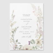Botanical Wedding Save the Date Magnet (正面)