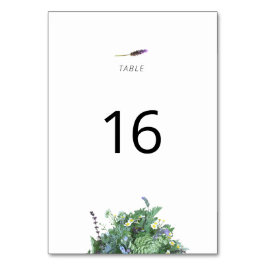 Botanical Wedding Table Number Card テーブルナンバー